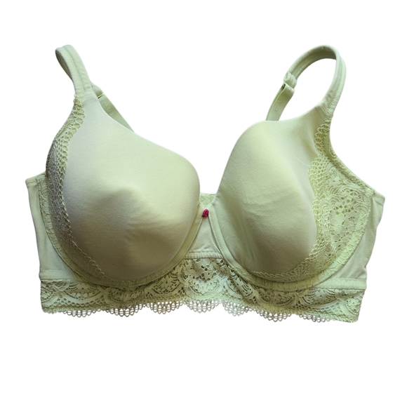 Cacique Pastel Green Lace Lightly Lined Bra ~ 44DDD - Picture 1 of 6